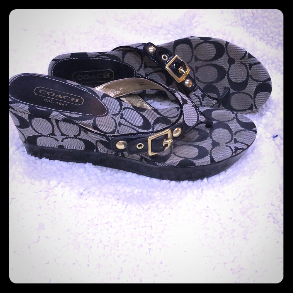 Coach wedge sandals